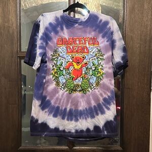Grateful Dead Tie-Dye T-Shirt - Purple and Blue
